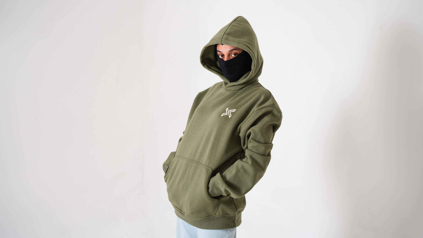 Olive Green Pullover Hoodie