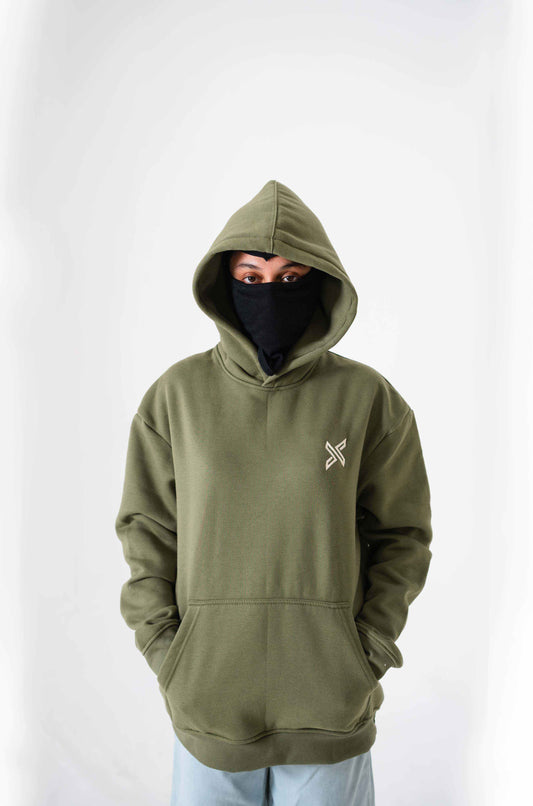 Olive Green Pullover Hoodie