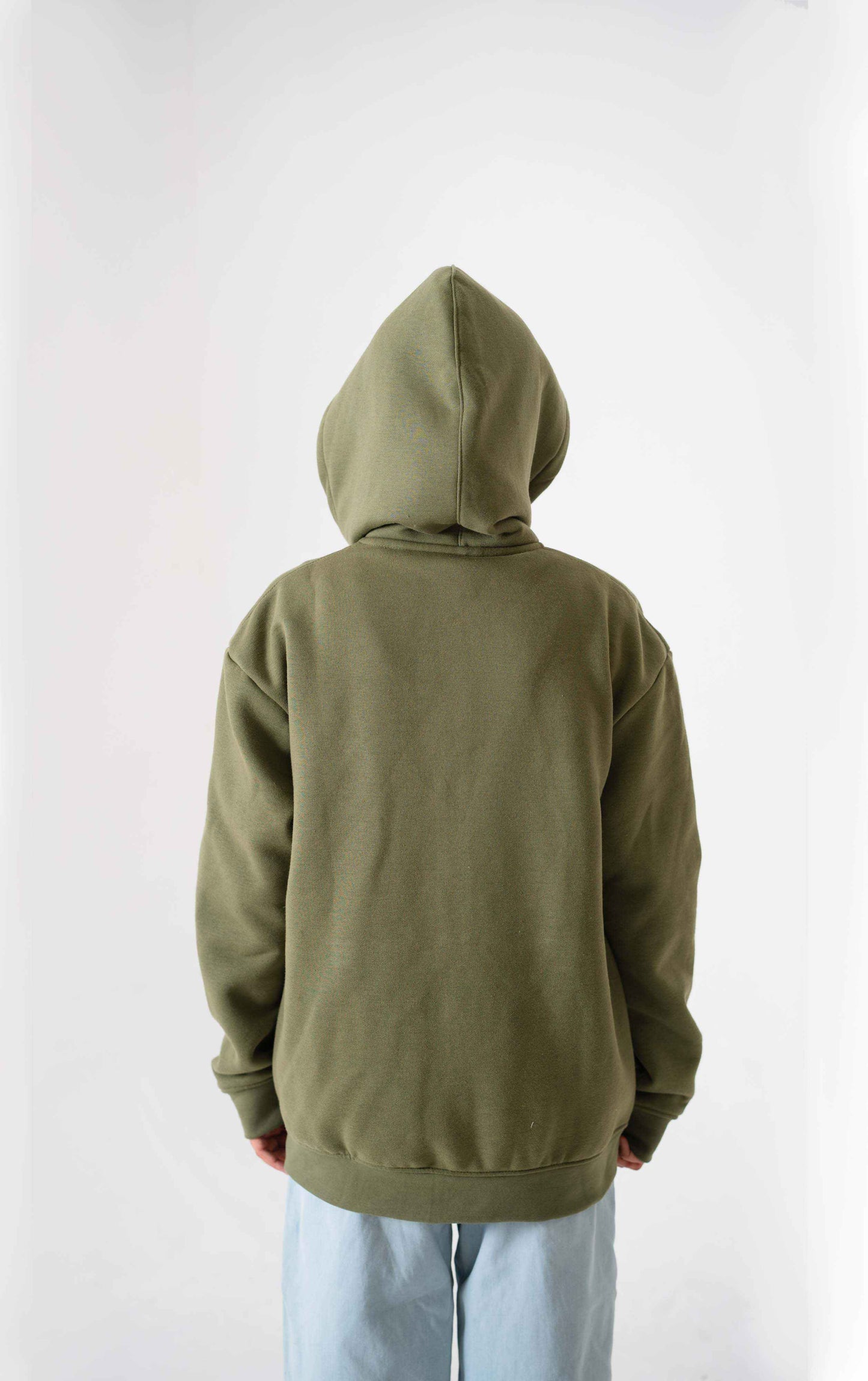 Olive Green Zipped Hoodie