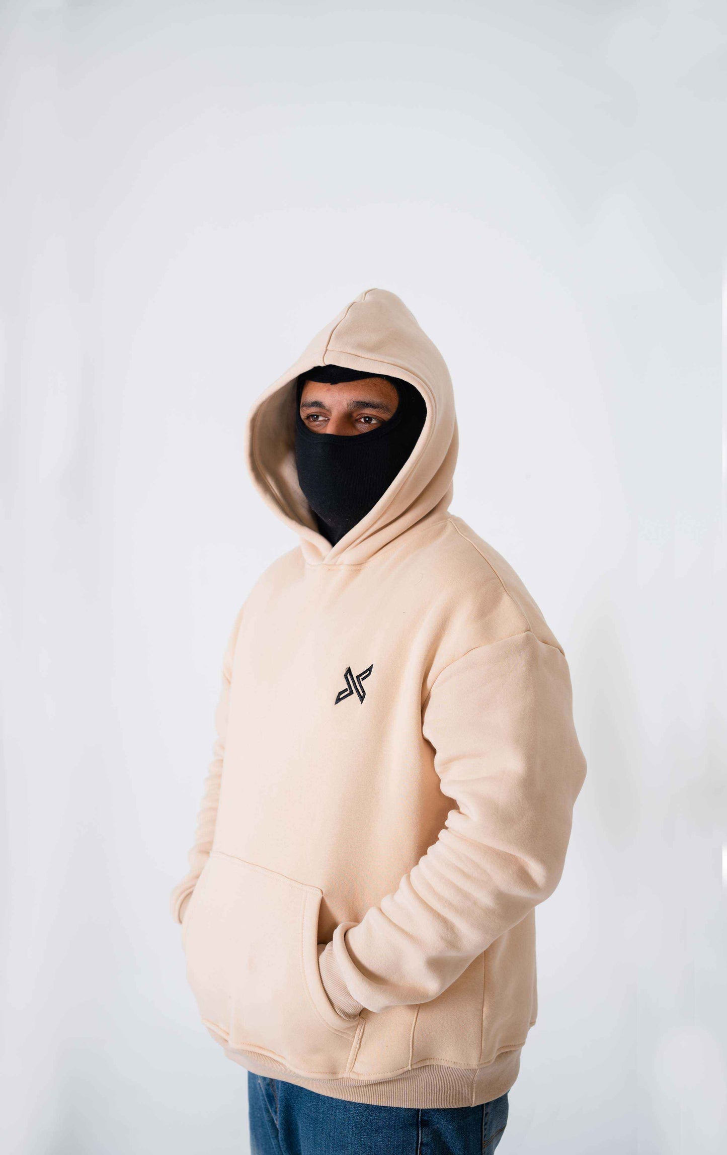 Beige Pullover Hoodie