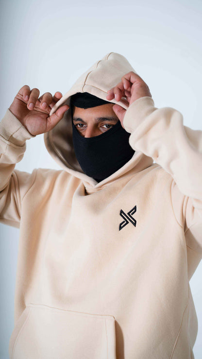 Beige Pullover Hoodie