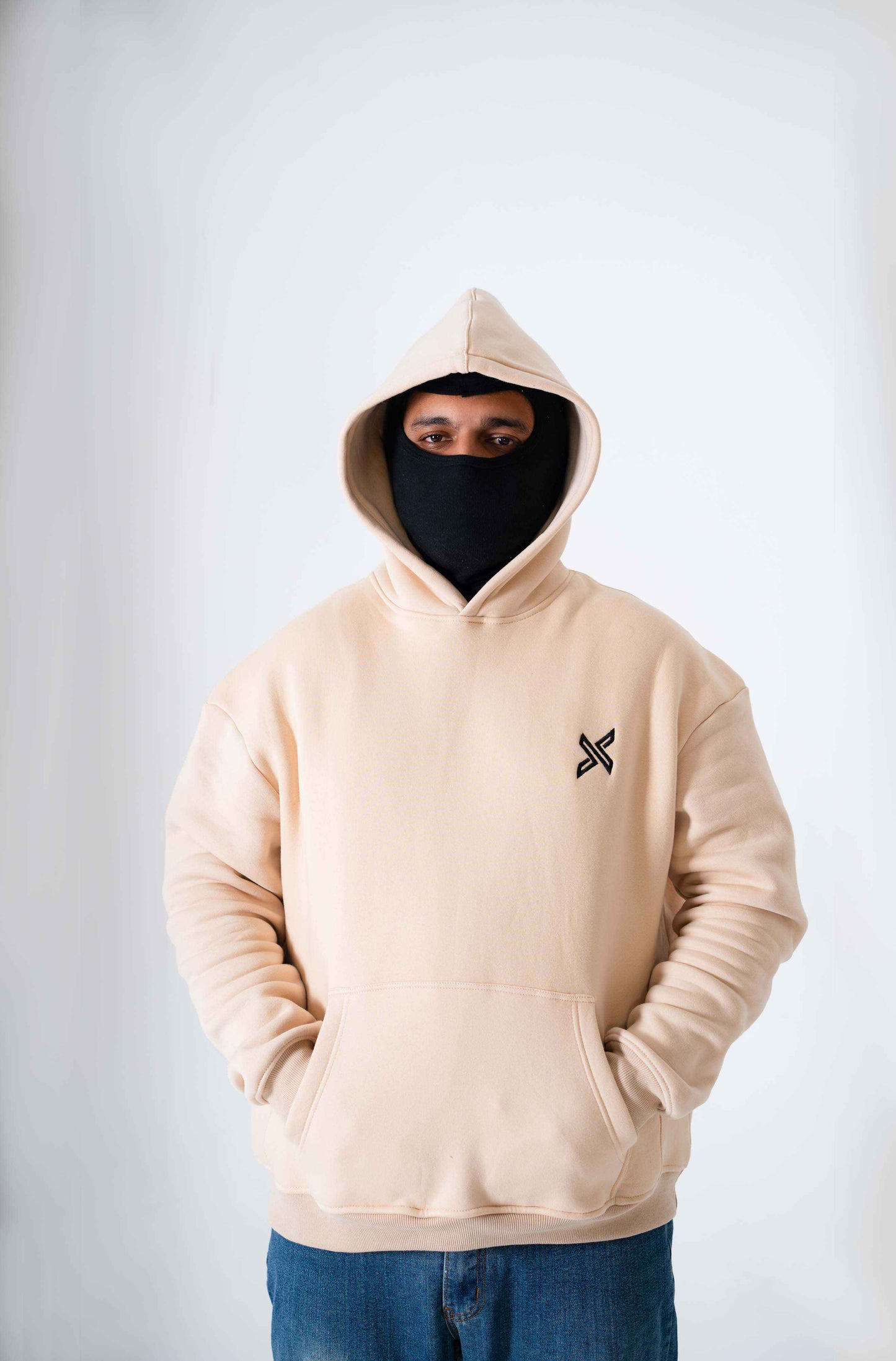 Beige Pullover Hoodie